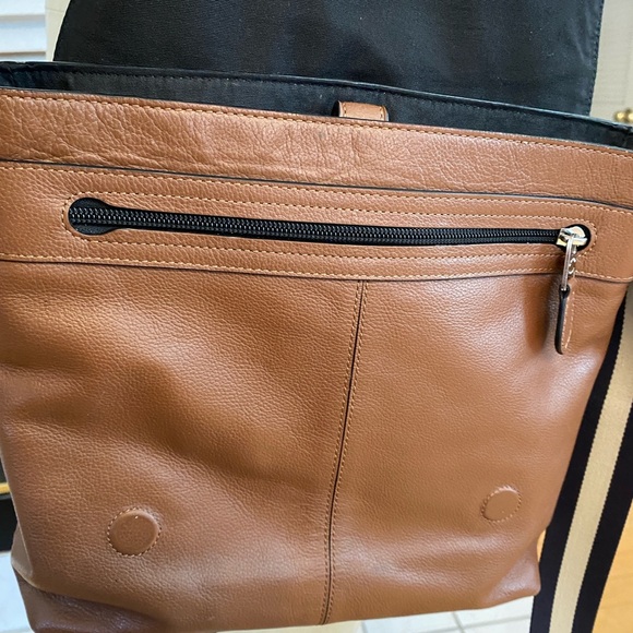 COACH Flap Bag, Medium, Canvas Strap, Silver Hardware, Brown Soft Leather - Picture 11 of 16